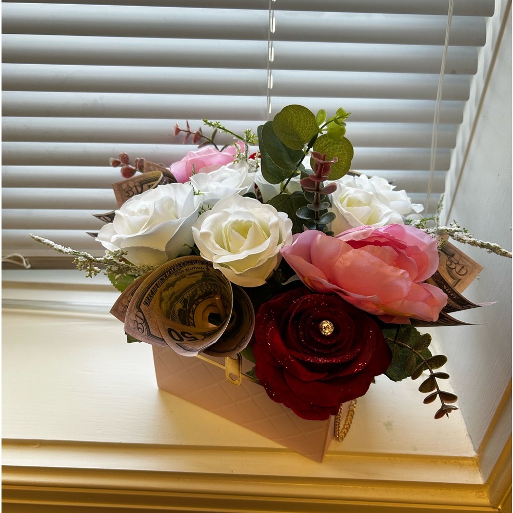 Faux Flower Purse